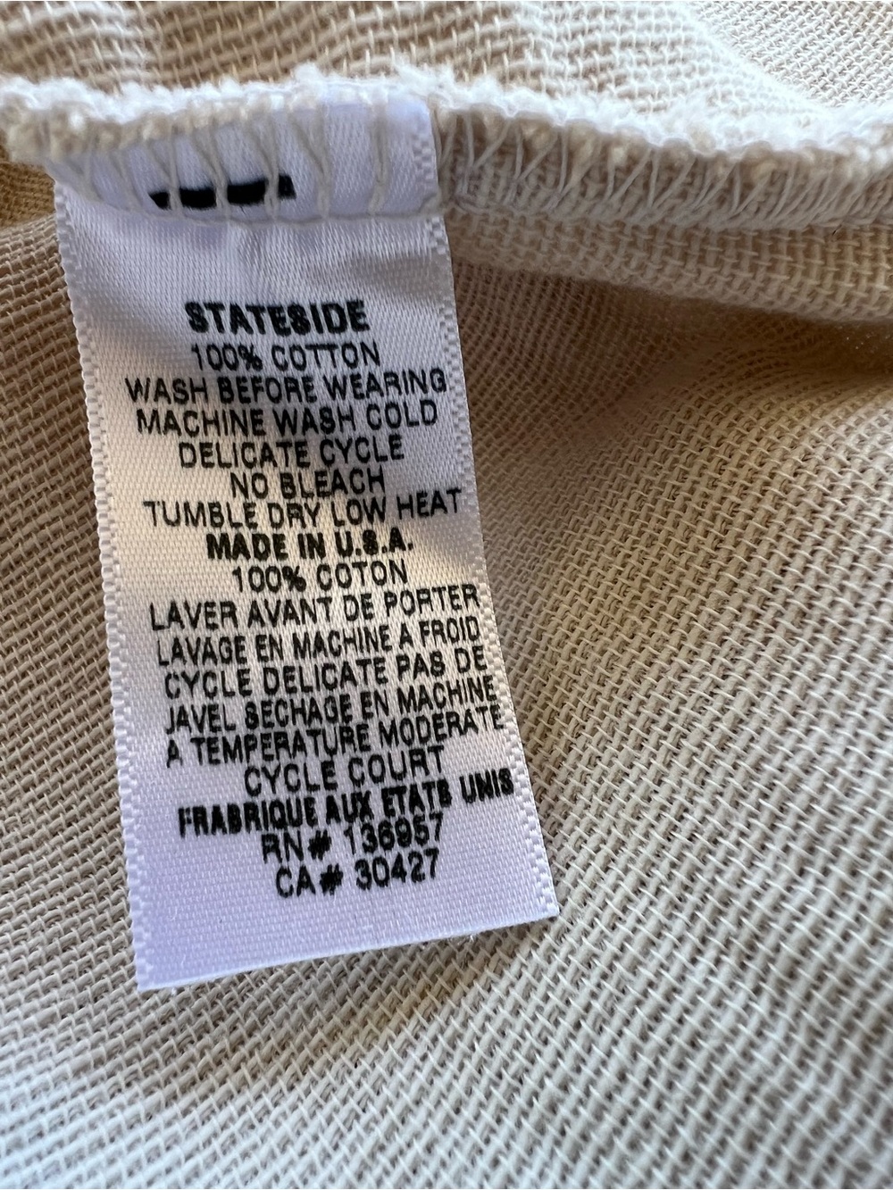 Stateside Beige Twist Front Button Down Top XS Soft Knit Long Sleeve - Picture 6 of 6